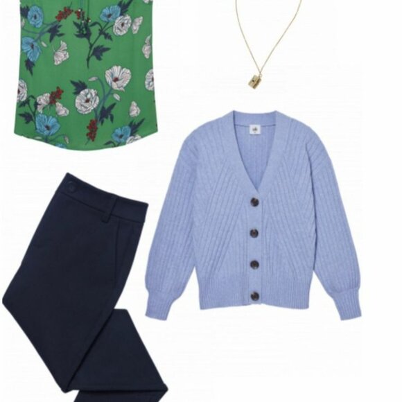 Cabi Scenic Cardigan Style # 5831 Light Blue Button Front Sweater - Size Large - Picture 14 of 15